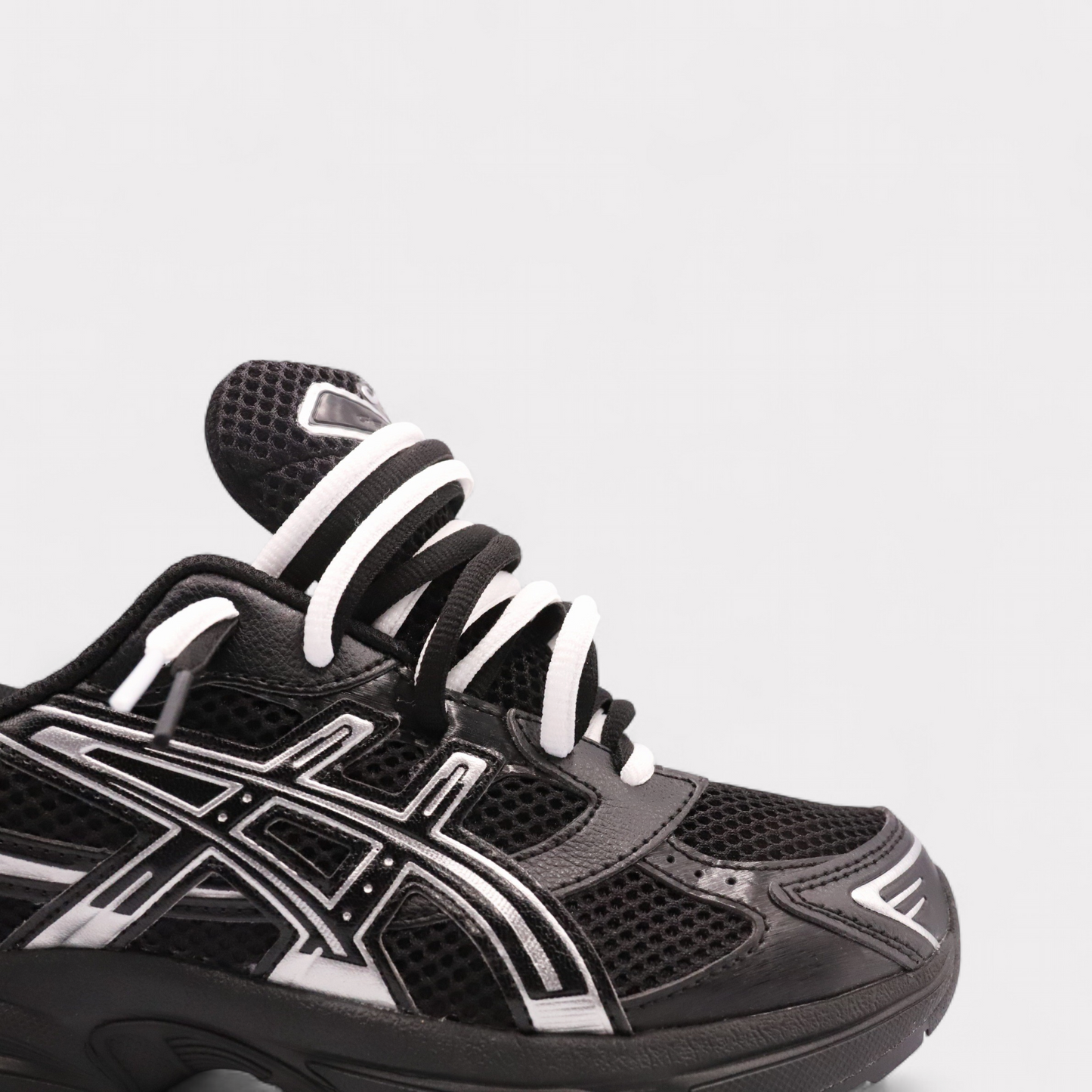 GEL-1130 Black Pure Silver - Double Laces (GS)
