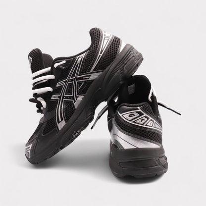 GEL-1130 Black Pure Silver - Double Laces (GS)